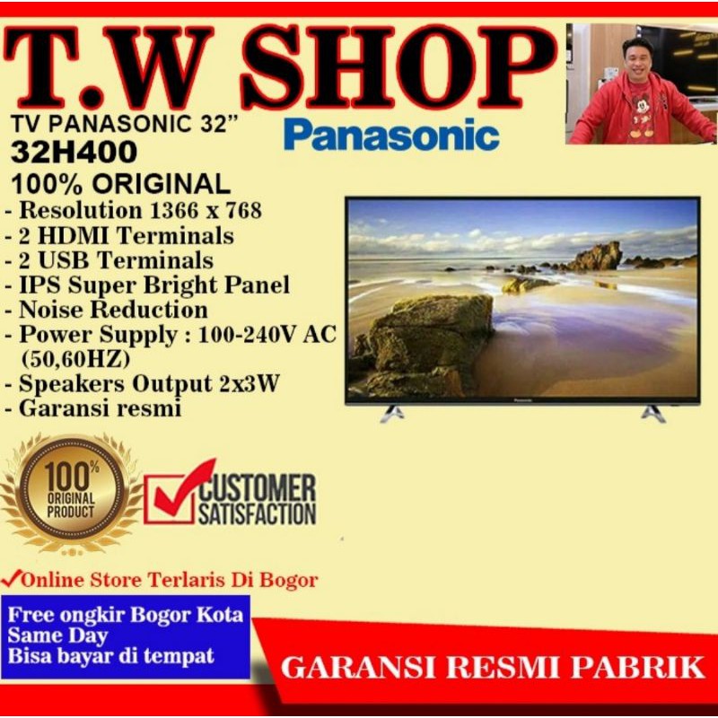 LED TV PANASONIC TH32H400G 32 INCH IPS PANEL GARANSI RESMI