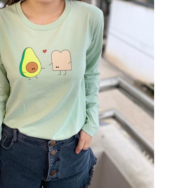 ➮ KAOS PANJANG SAGE GREEN LONGSLEEVE OVERSIZE | BAJU TSHIRT TUMBLR TEE MATCHA MINT HIJAU KATUN ™