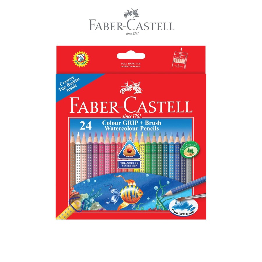 

Faber-Castell Colour Grip Watercolour Pencils 24L