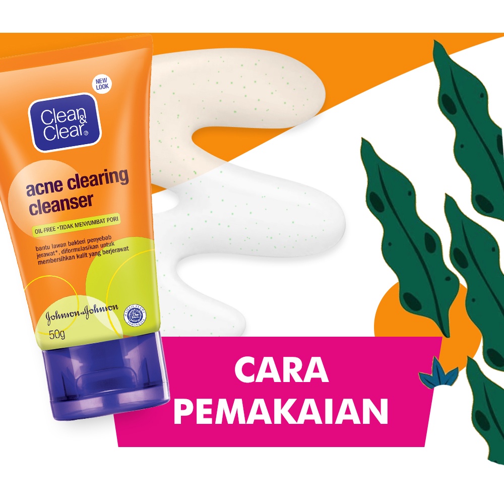 Clean &amp; Clear Acne Clearing Cleanser Sabun Cuci Muka Pembersih Wajah Jerawat  50gr/ 100gr