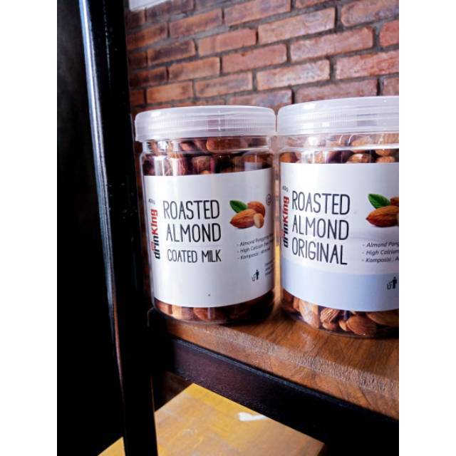 

ROASTED ALMOND / KACANG ALMOND PANGGANG / Toples netto 450gr