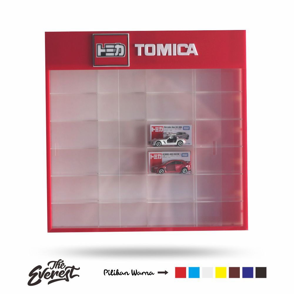 Rak Tomica Akrilik Kardus Masuk isi 24 / RAK TOMICA KARDUS MASUK ISI 24 / RAK TOMICA AKRILIK CUSTOM