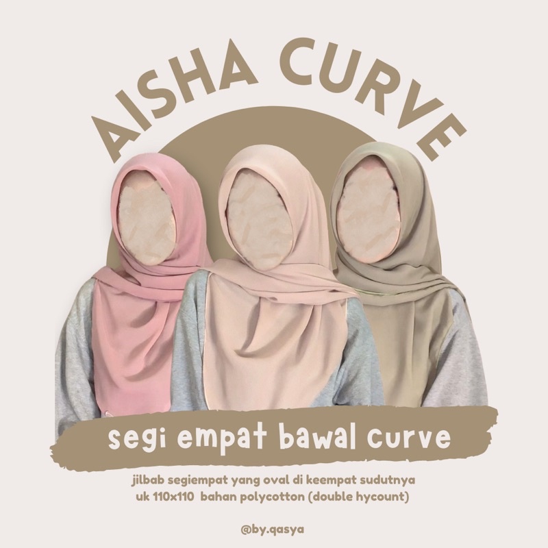 aisha curve | segi empat oval | segi empat bawal malaysia | segi empat curve by.qasya