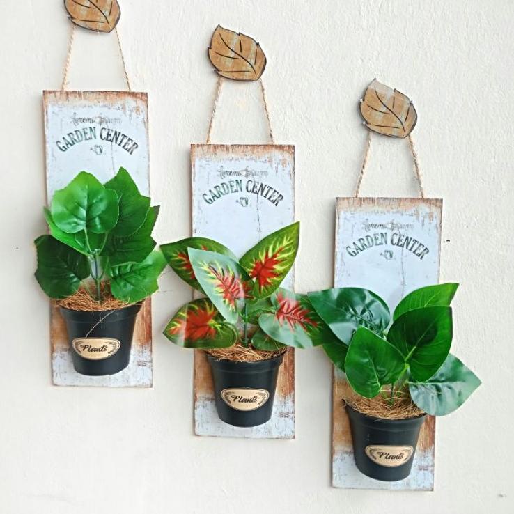 Hiasan Dinding Tanaman Artificial Rak Pot 3d Vertical Garden Unik Plastik Gantung Tempel ▪ BNN.25854