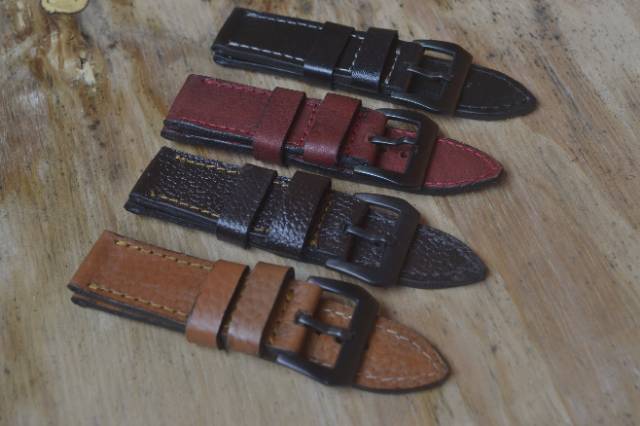 Strap tali Jam Tangan Kulit Sapi Asli Size 24mm Murah