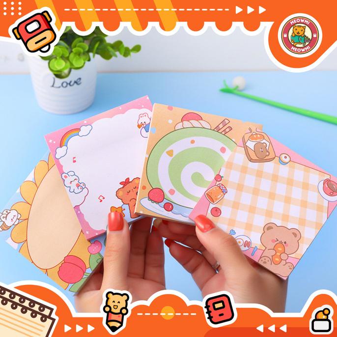 

populer] Sticky Notes Memo Karakter Bear Beruang Isi 80 lembar MB0115