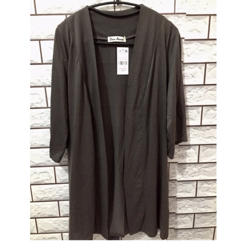 OUTER LENGAN PANJANG TALI POLOS WARA COKLAT