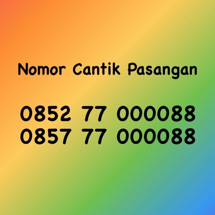Nomor Cantik Pasangan Kuartet AA 7700 0088 - 0852 & 0857 77 000088