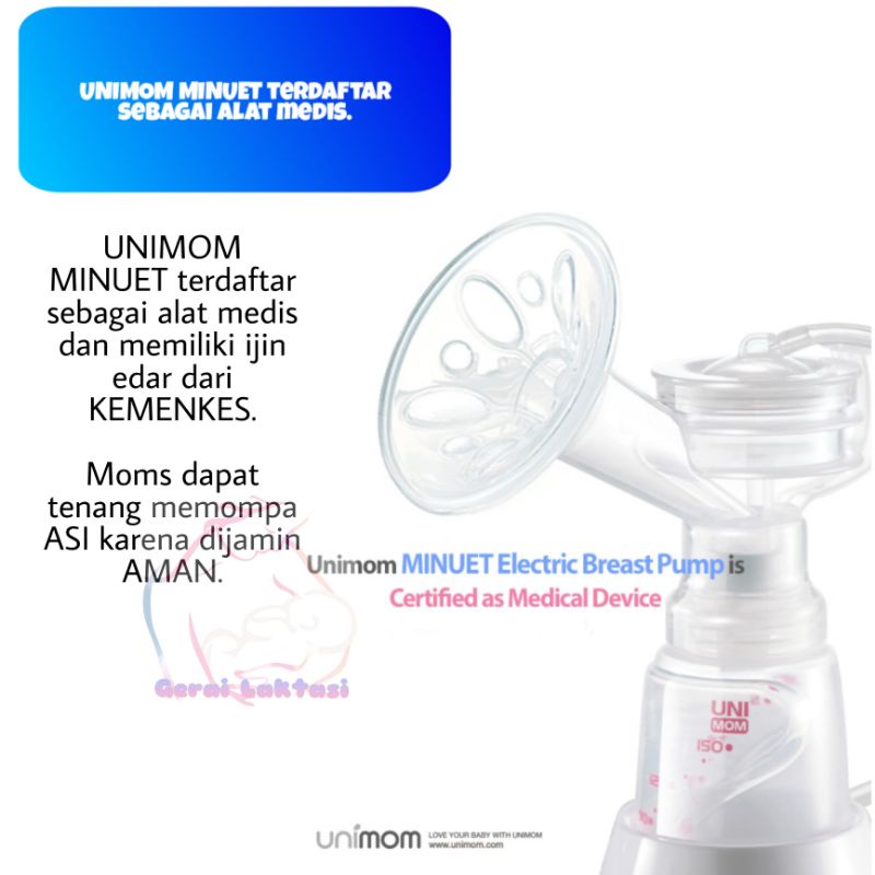 POMPA ASI ELEKTRIK UNIMOM MINUET LCD DOUBLE ELECTRIC BREAST PUMP