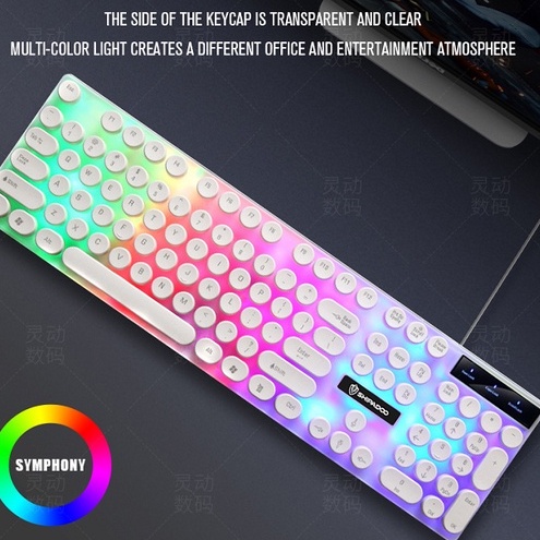 【COD】Jovitech Gaming Keyboard RGB LED Backlit  Rainbow / Keyboard Gaming RGB G13-5