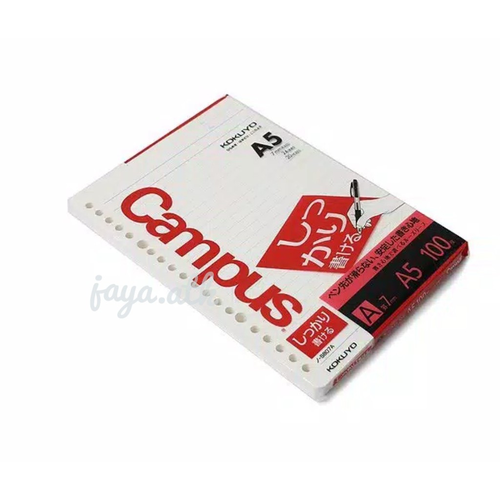 KOKUYO - Campus Loose Leaf Paper Garis - A5 7mm Rule 100 Sheets 807A