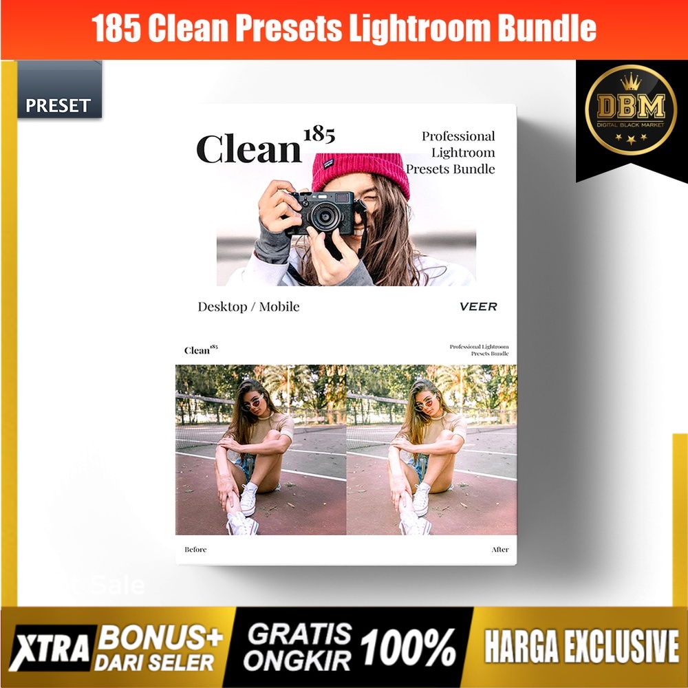 185 Clean Presets Lightroom Bundle