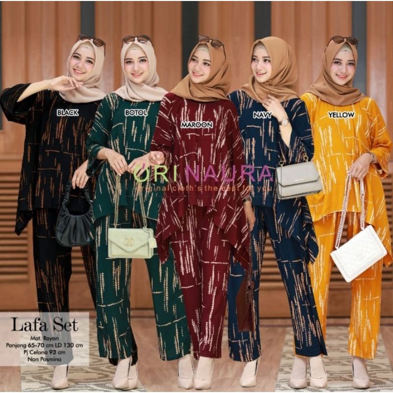 Lafa Set&quot; One Set Jumbo Wanita Kasual Elegan