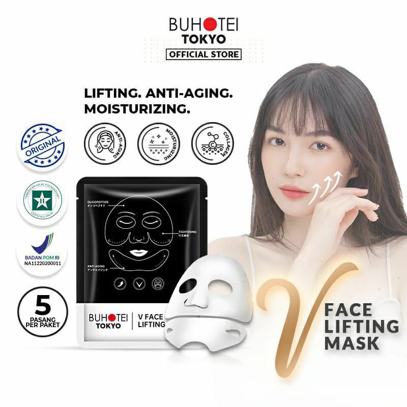 [𝗕𝗣𝗢𝗠] BUHOTEI V FACE LIFTING MASK ANTI WRINKLES MASKER WAJAH 40 GR 𝗣𝗘𝗥 𝗣𝗖𝗦