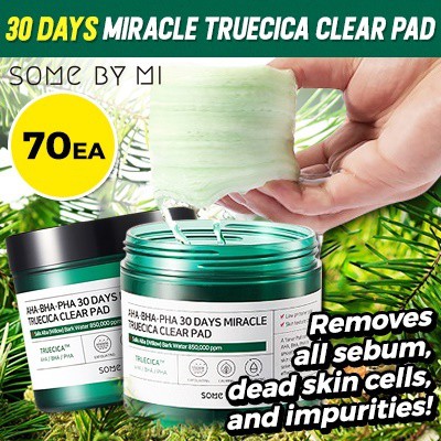 SOMEBYMI AHA BHA PHA 30 Days Miracle Truecica Clear Pad (70ea) - 125ml