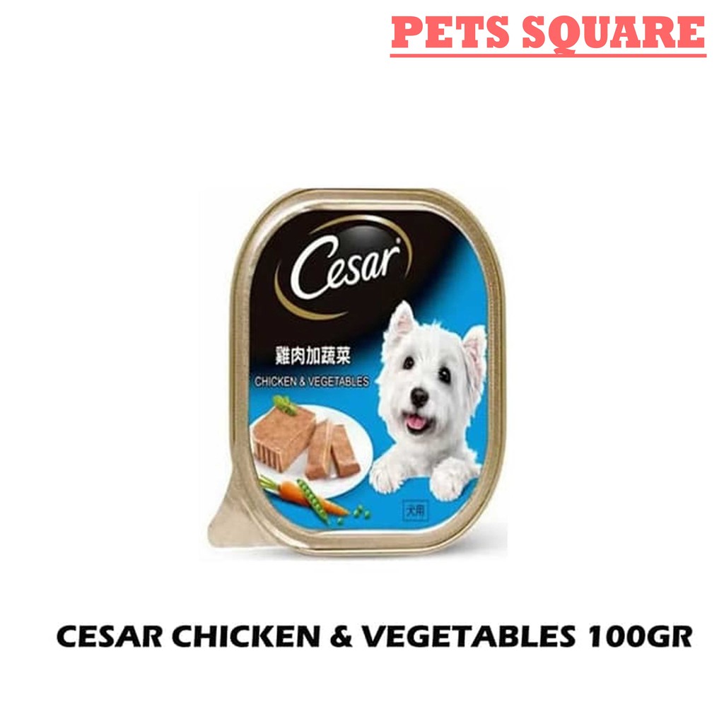 MAKANAN ANJING CESAR CHICKEN &amp; VEGETABLES 100GR