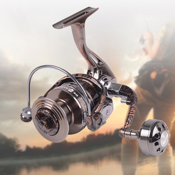 Debao Reel Pancing Spinning 12 Ball Bearing - HM3000 - Brown
