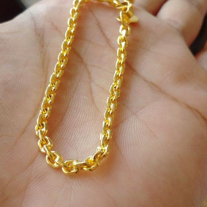 ✮ Gelang Rantai Nori Lapis Emas 24k ➤
