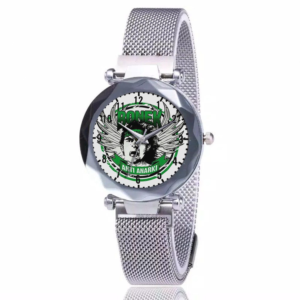 Jam Tangan Wanita Custom - Bonita PERSEBAYA MOTIF 8 Free Box &amp; Batre Cadangan