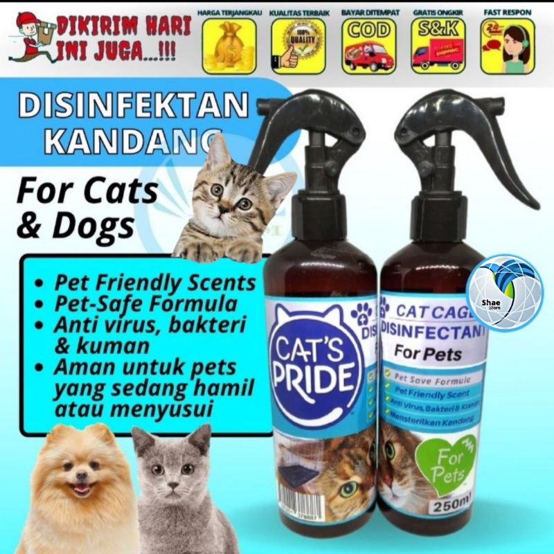 Cat Cage Disinfectant - Pembersih Kandang &amp; Kasur Anjing Kucing RACOON 250m shaestore15l