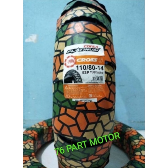BAN TUBLES CORSA PLATINUM CROSS S 110/80 14 free pentil
