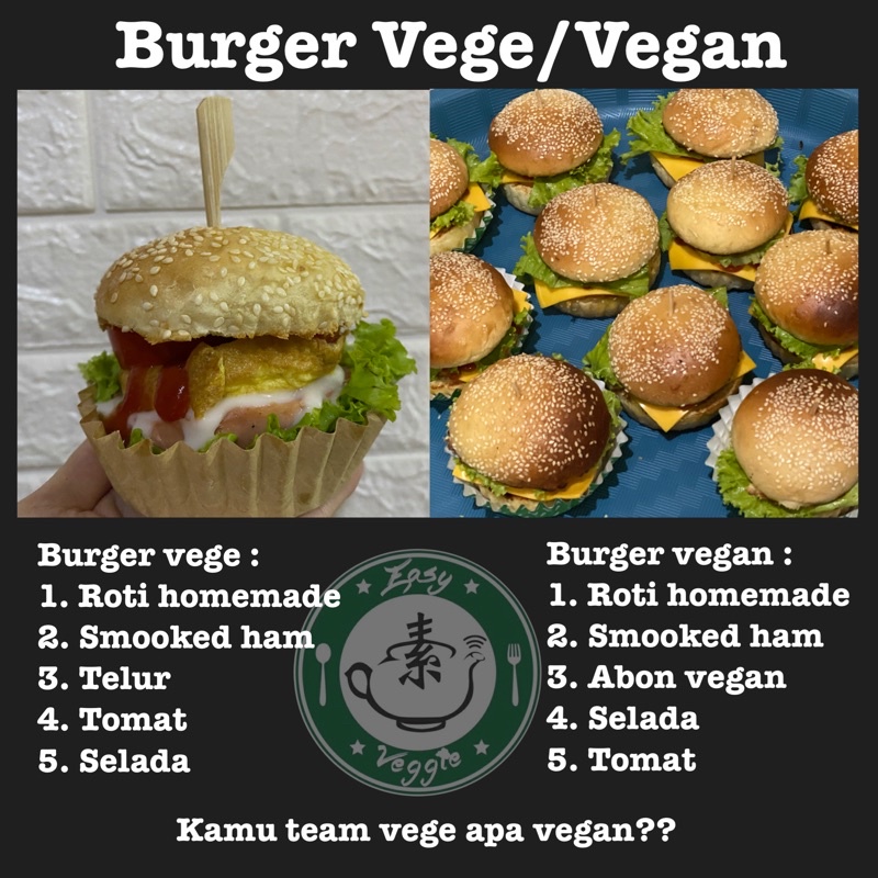 

Roti burger Vege & Vegan