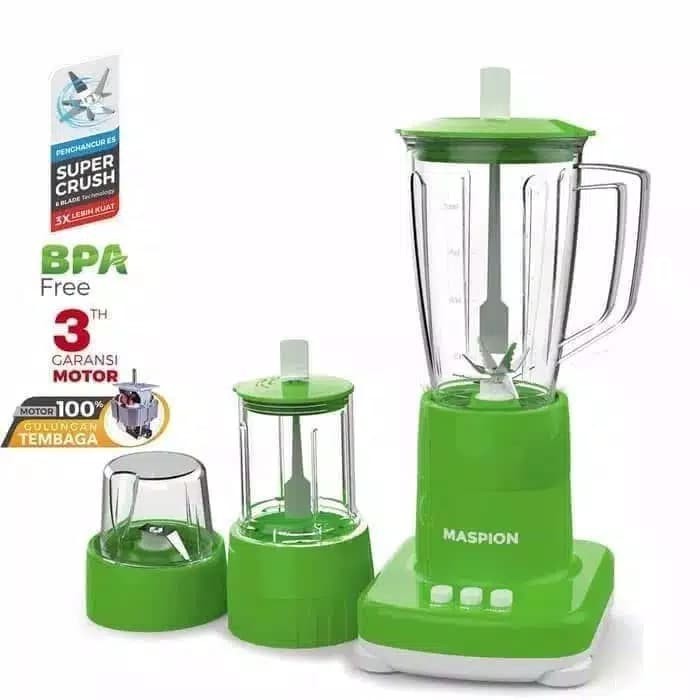 Blender Plastik Maspion  MT 1273PL - 1273 PL  1 Liter Penggiling Bumbu Basah Kering