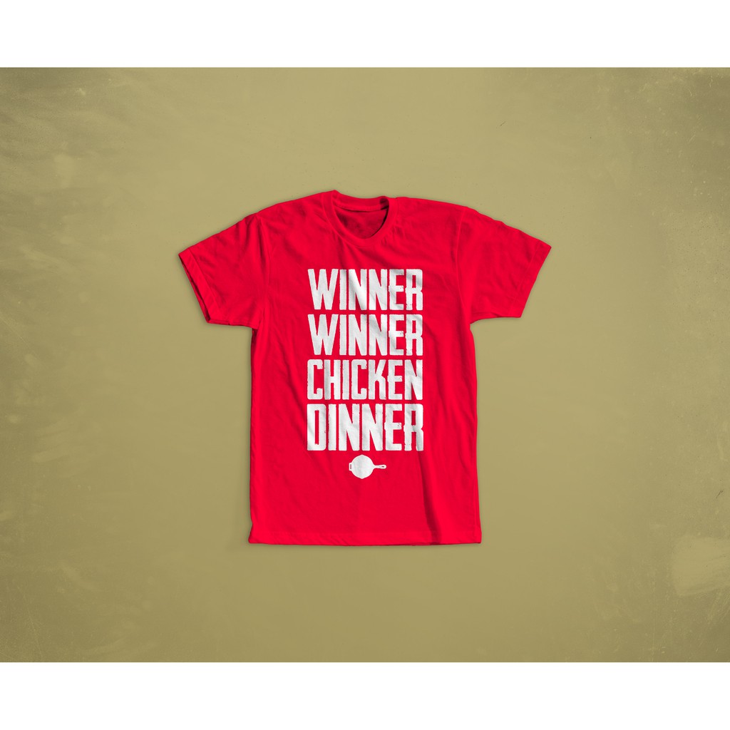 KAOS TSHIRT COMBED 30S PUBG WINNER WINNER CHICKEN DINNER FULL