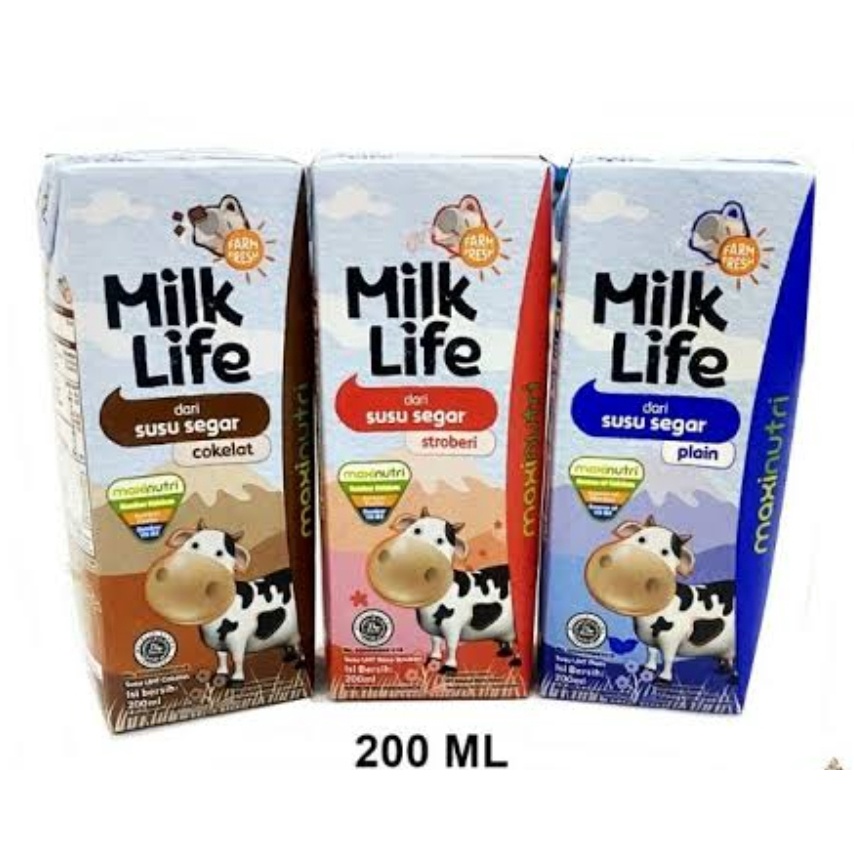 Susu Milk Life UHT 200ml susu enak dan murah