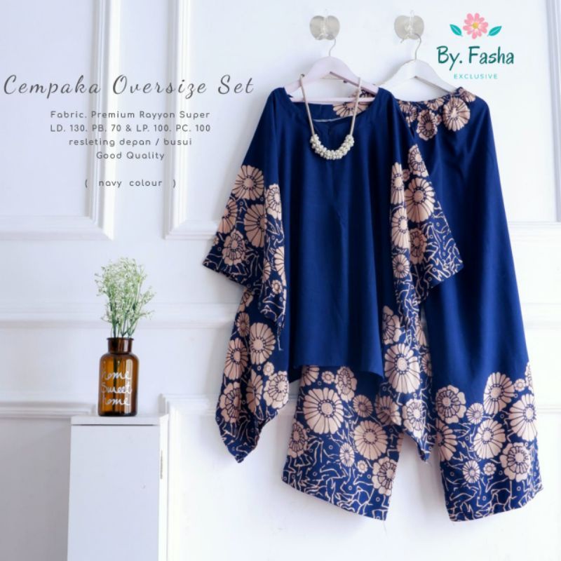 SETELAN JUMBO XXL WAKA CEMPAKA SETCEL LD 130 TIE DYE / ONE SET TYDE/ DAILY SET RAYON MOTIF/PIYAMA KATUN PREMIUM