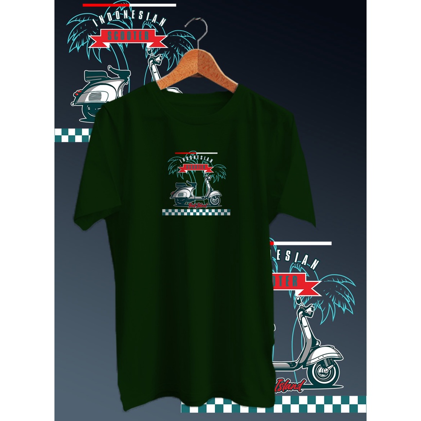 KAOS DISTRO PRIA COTTON COMBED 30S DEPAN /TSHIRT GAMBAR DIGITAL FULLPRINT INDONESIAN SCOOTER NECK/LENGAN PENDEK