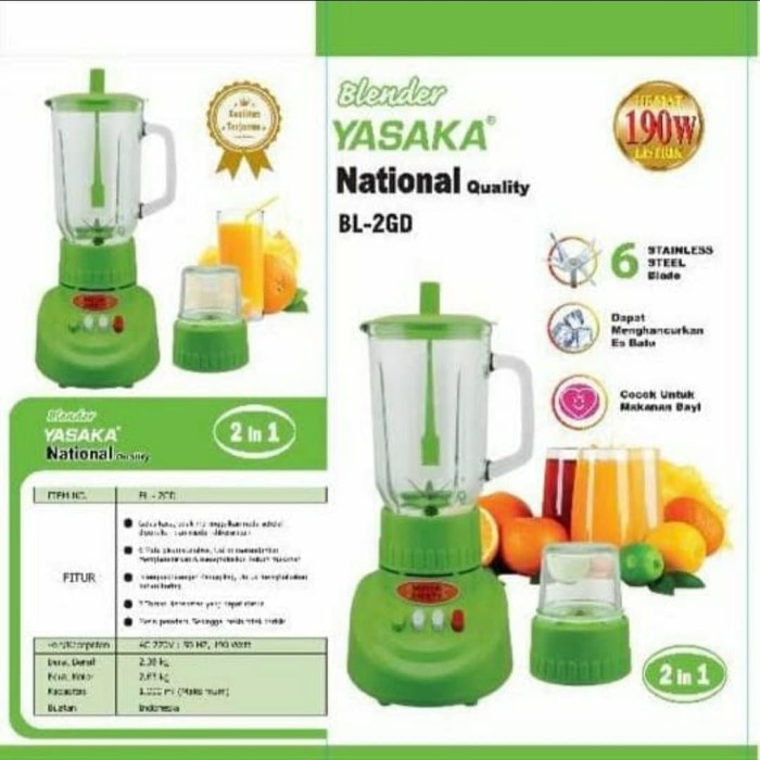 Blender National 2 in 1 blender 2in 1 yasaka .national yasaka original