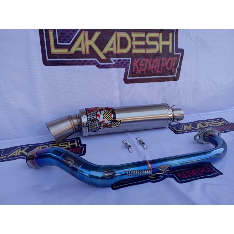 KNALPOT KAWAHARA LEHER BLUEMOON (INLET 38/50) BEAT MIO VARIO AEROX SCOOPY NMAX PCX LEXI ADV GENIO FREEGO XRIDE DLL