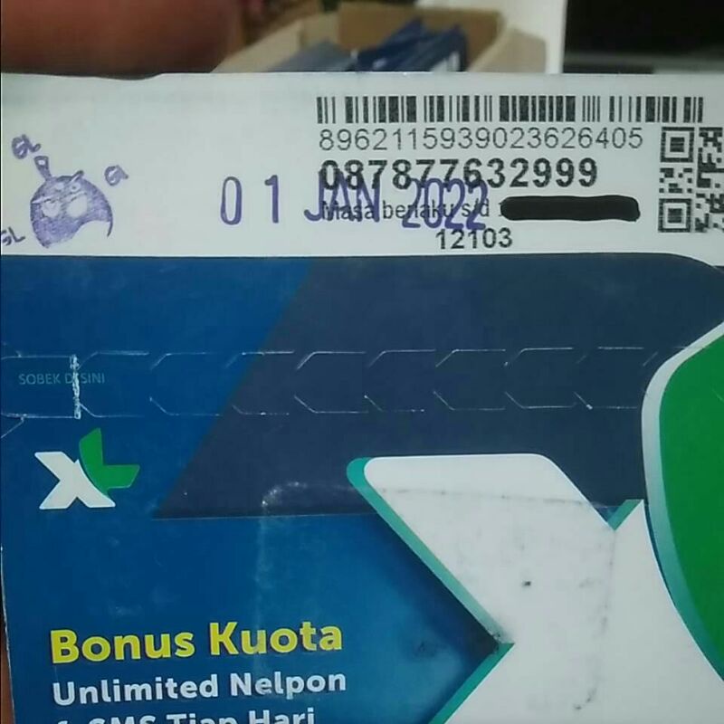 No Cantik XL Triple Ujung 9