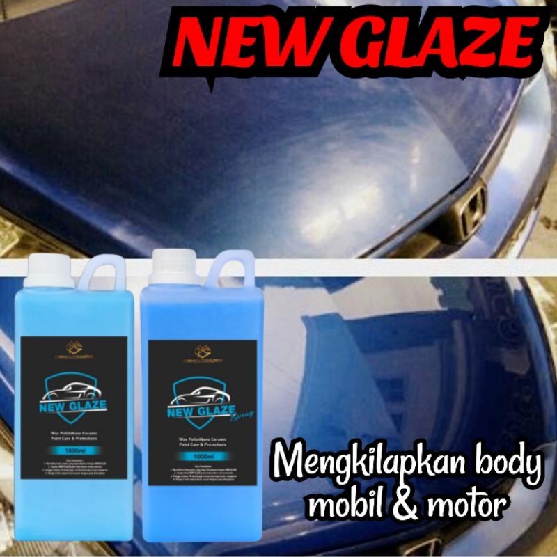NEW GLAZE Pengkilap body motor dan mobil 1liter