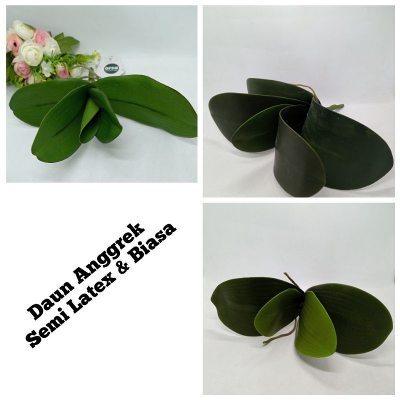 Daun Anggrek anggrek Semi Latex|Daun Anggrek Imitasi