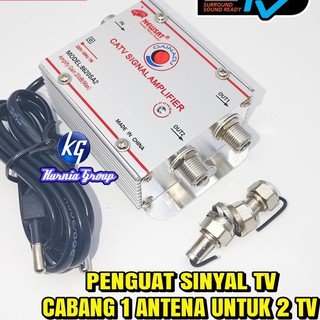 Ready Stock New Penguat Sinyal Tv Uhf Catv Signal Amplifier Digital Boster Penjernih Splite Shopee Indonesia