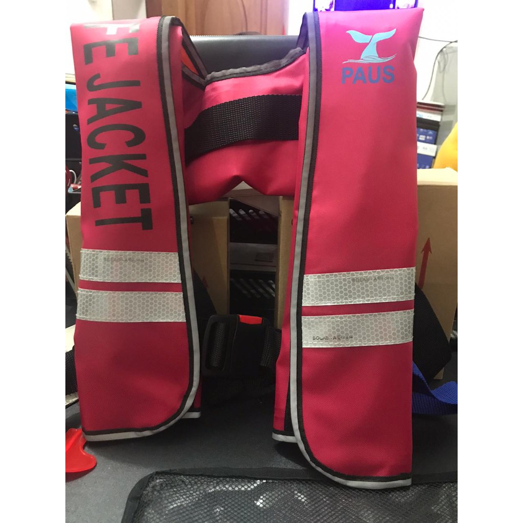 Jual Automatic Inflatable Life Jacket With Sticker Reflective | Shopee ...