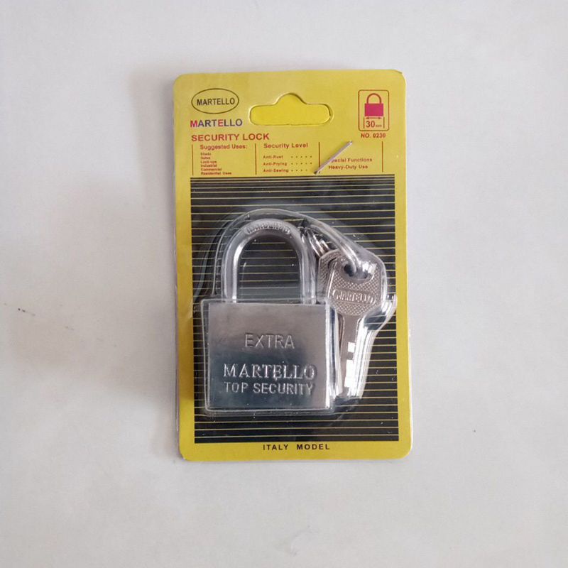 Gembok Padlock Putih Stainless Krom untuk kunci kereta pagar rumah &amp; Laci