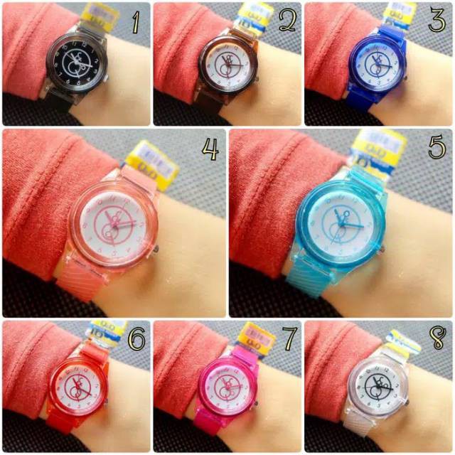 Cod ( Bayar Ditempat ) Jam Tangan Wanita Q&amp;Q Jelly Analog VJ39 / Ready 7 Warna