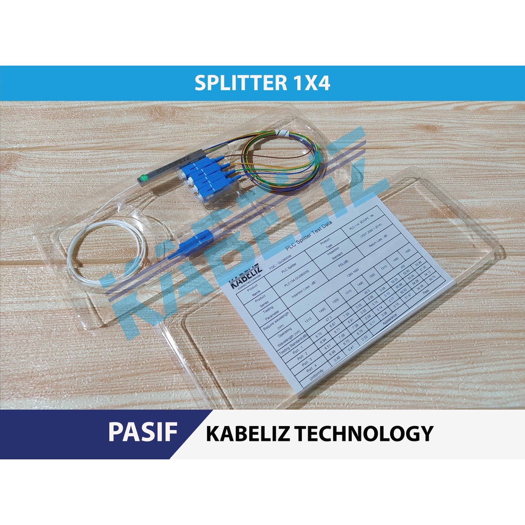 Splitter PLC 1x4 Single Mode Fiber Optic 1*4 SC UPC FTTH splitter 1: 4 catv splitter 1 4 murah splitter 1/4