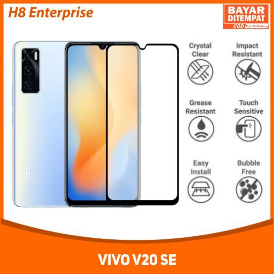 Tempered Glass Full Vivo V20 SE Anti Gores Kaca Full Layar