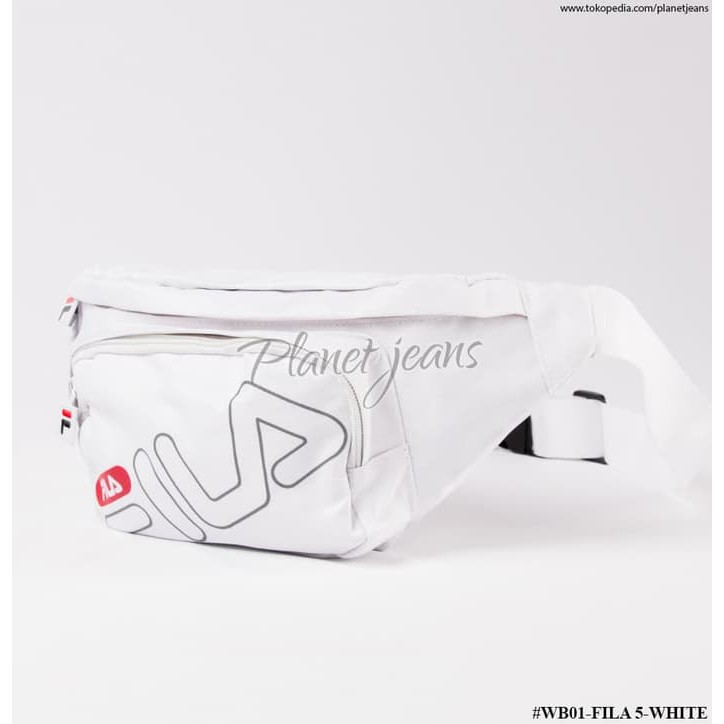 Jual Waist Bag FILA pria wanita Bum bag tas pinggang selempang sling Putih   Putih Diskon