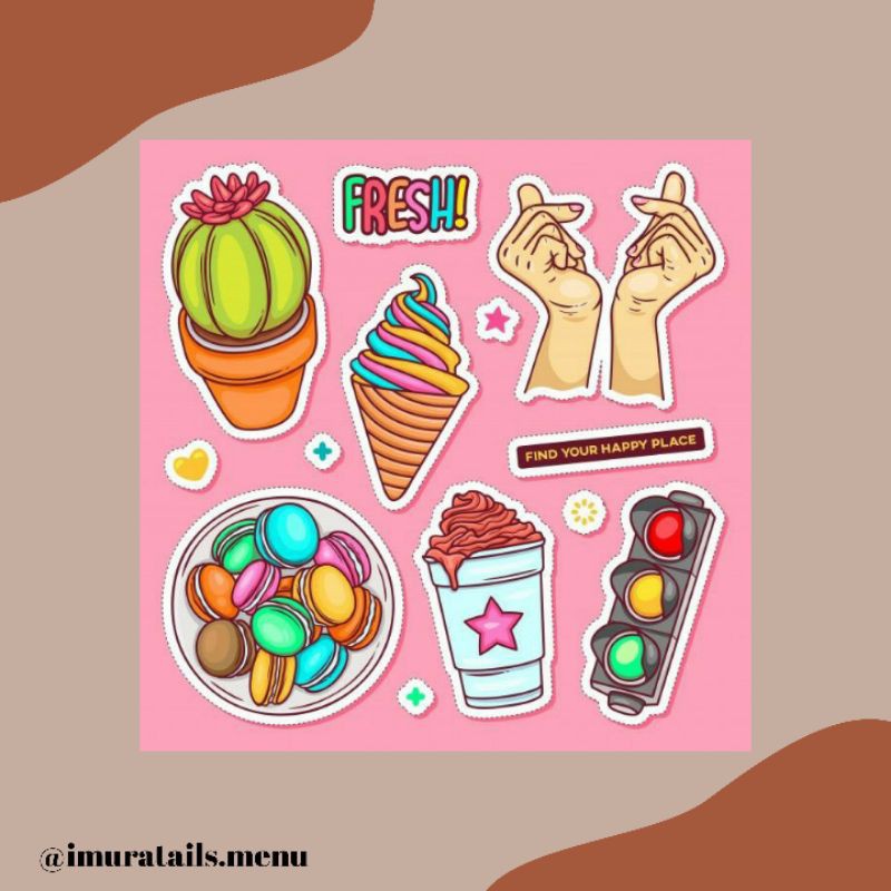 56pcs Sticker Tumblr Aesthetic 4