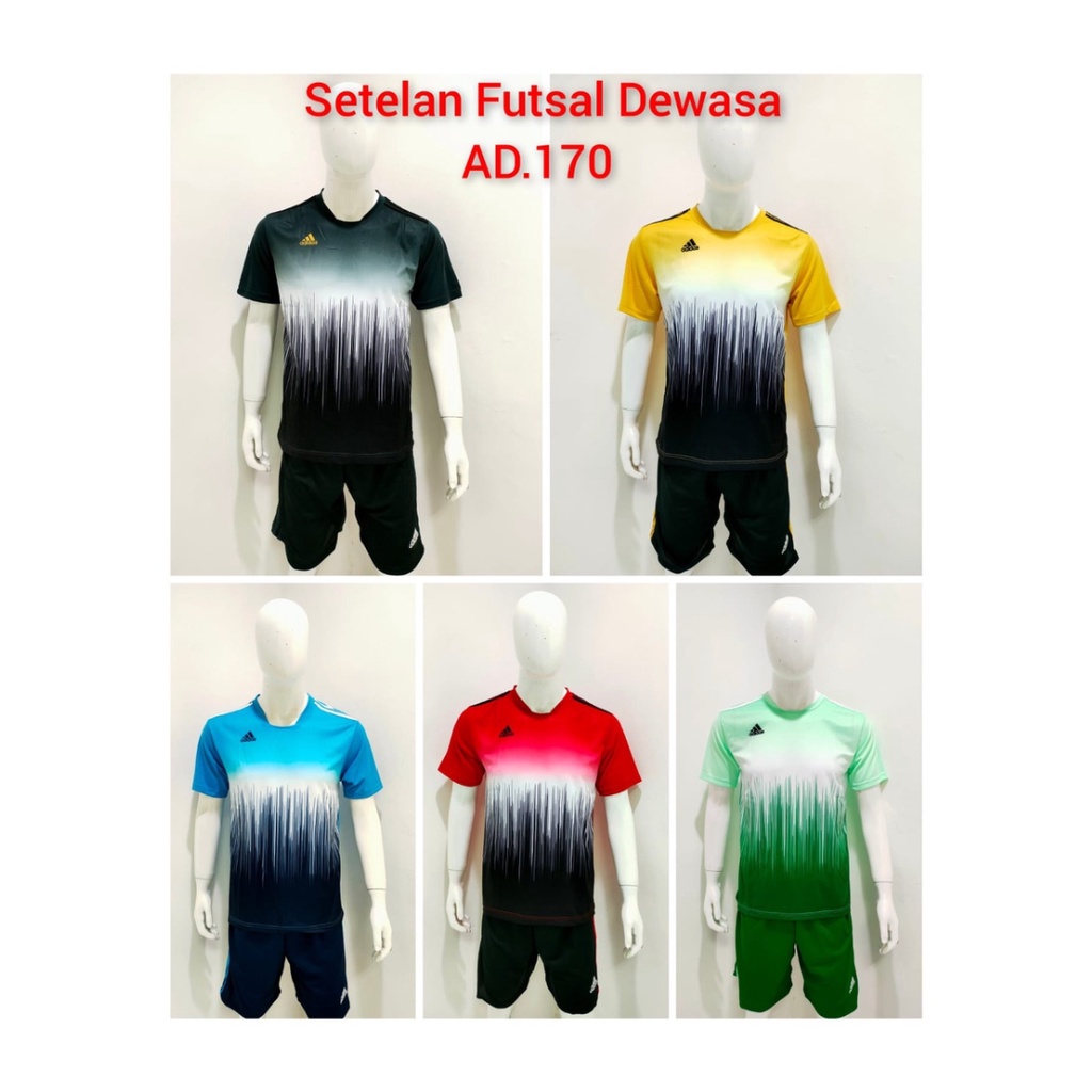 jersey futsal pria kaos sepak bola baju dan celana setelan wanita dewasa t-shirt outfit seragam jarsey kostum olahraga pakaian apparel print sport jersy soccer casual jersi suit AD170 gold