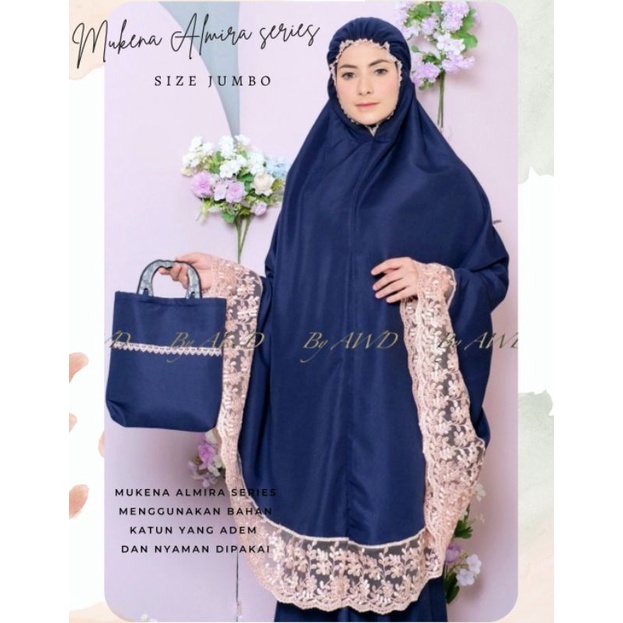 Mukena Dewasa Mukena Katun Polos ALMIRA SERIES