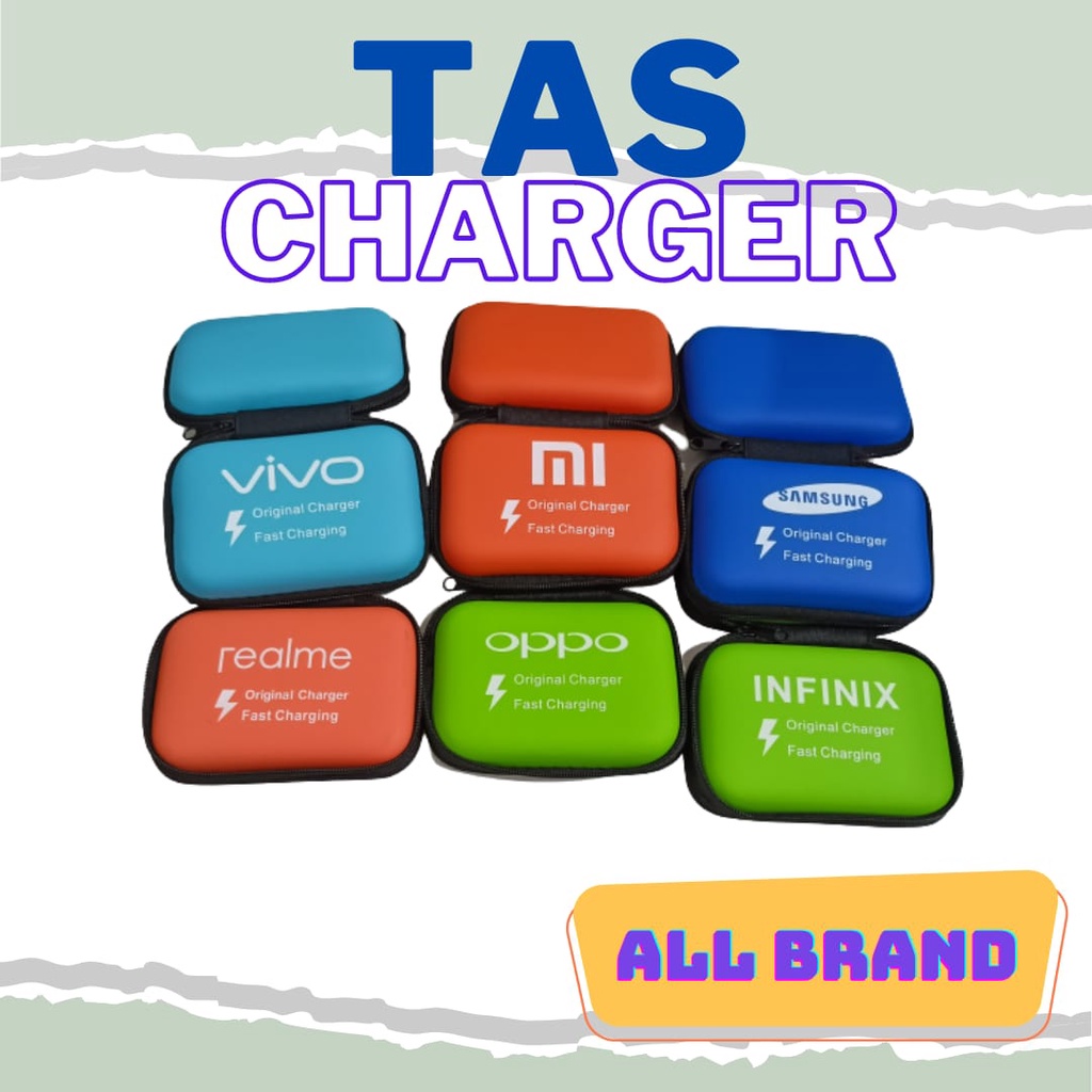 TAS / BAG Tempat Penyimpanan Charger Headset bisa Memuat Berbagai Model charger dan headset