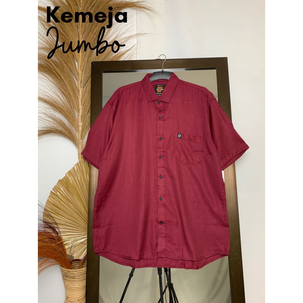 KEMEJA PENDEK JUMBO POLOS