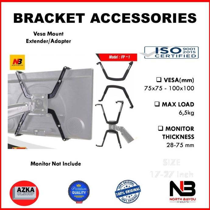 Vesa Extender Adapter / Penjepit Monitor Non Vesa 17-27 inch