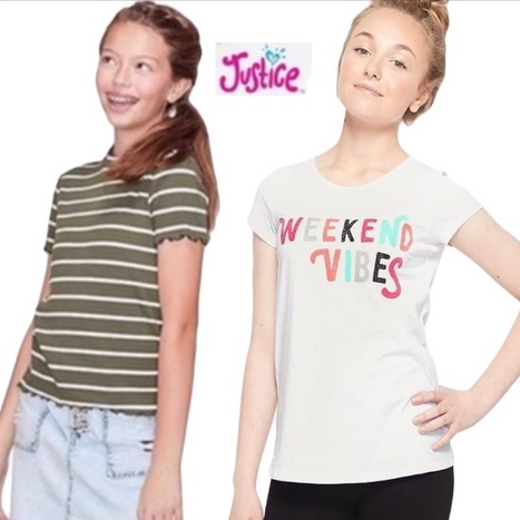 KAOS ANAK REMAJA PEREMPUAN JSTICE BRANDED MURAH